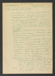 wypis z Szczepkowski J. (1931) dotyczący charakteru miejscowego miasteczka, tamtejszej zabudowy oraz ważniejszych epizodów w dziejach miejscowego klasztoru, skan 1