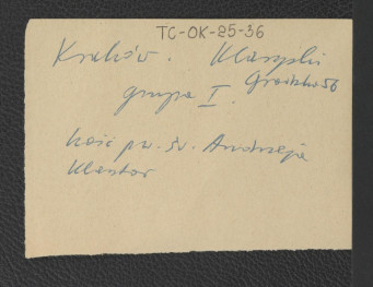 karta o charakterze brudnopisu, skan 1