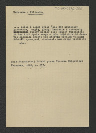 wypis z Święcki Tomasz, Opis starożytnej Polski, Warszawa 1828, s. 273 wzmiankujący miejscowy pałac, skan 1