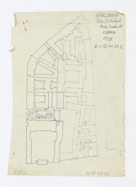 Pałac Potockich-plan sytuacyjny ogrodu z 1939 roku według planu miasta, skan 1