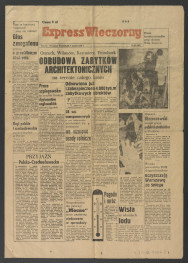karta z „Expressu Wieczornego” nr 65 (987) z 7 marca 1949 r. zawierająca artykuł pt. Otwock, Wilanów, Kazimierz, Frombork. Odbudowa zabytków architektonicznych na terenie całego kraju , skan 1