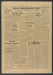 karta z „Expressu Wieczornego” nr 65 (987) z 7 marca 1949 r. zawierająca artykuł pt. Otwock, Wilanów, Kazimierz, Frombork. Odbudowa zabytków architektonicznych na terenie całego kraju , skan 2