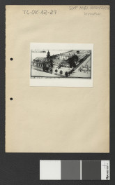 reprodukcja ryciny zamieszczonej w Wernher Fryderyk Bernard, Topografia Śląska, 1744-1768, a ukazującej widok z lotu ptaka na miejscowy klasztor     , skan 1