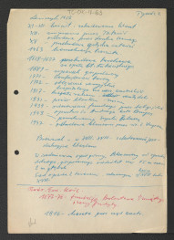wypis z Leńczyk, 1952 zawierający chronologie miejscowego klasztoru; odsyłacz do Podręczna Encyklopedia Kościelna, red. ks. Z.ygmunt Chełmicki, tom I-XLIV, Warszawa, 1904-1916 wzmiankujący fundację z lat 1077-1078 oraz kasatę klasztoru w 1816 roku , skan 1