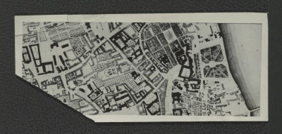 fotografia czarno-biała przedstawiająca plan fragmentu Warszawy, skan 1