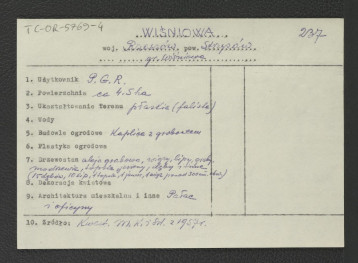 wypis z Kwestionariusz Ministerstwa Kultury i Sztuki z 1957 r. , skan 1