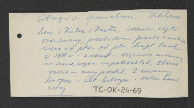 wypis z Pilch Jozef, Pilch Krystyna, Zabytki Dolnego Śląska, Wrocław 1962 dotyczący miejscowego kościoła św. Piotra i Pawła                                                                                                , skan 1