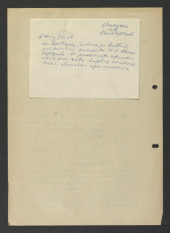 wypis z Golachowski-Dziewulski, Strzegom zawierający chronologie najważniejszych wydarzeń w dziejach miejscowej posesji; wypis z Dolny Śląsk wzmiankujący sprowadzenie benedyktynów około 1307 roku z inicjatywy Beatrycze, wdowy po Bolku I, skan 2