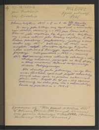 wypis z „Ochrony Zabytków” nr 4, r. 8 (1955), s. 279 dotyczący miejscowego zespołu pałacowo-ogrodowego należącego do biskupów kijowskich , skan 1