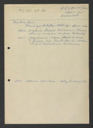 wypis z Podręcznej Encyklopedii Kościelnej, red. ks. Zygmunt Chełmicki, t. I-XLIV, Warszawa, 1904-1916 wzmiankująca fundacje marszałka nadwornego Mikołaja Wolskiego z lat 1603-1605 oraz reformę klasztoru z 1843 r. , skan 1