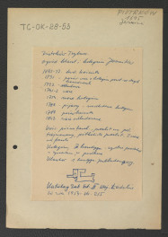 wypis z Katalog Zabytków Sztuki w Polsce: Woj. Łódzkie, t. II, red. Szablowski J., Warszawa 1954, s. 215 zawierający chronologię miejscowego klasztoru począwszy od roku 1695 kiedy rozpoczęto budowę miejscowego kościoła; zwięzła charakterystyka architektoniczna oraz szkicowy rysunek klasztoru , skan 2