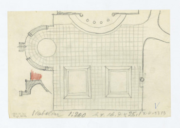 Natolin-szkic do rekonstrukcji tarasu pałacowego, skan 1