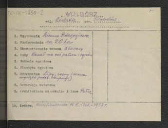 wypis z Kwestionariusz Ministerstwa Kultury i Sztuki z 1957 r. , skan 1