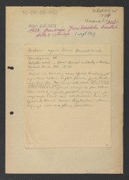 odsyłacz do Podręczna Encyklopedia Kościelna, red. ks. Zygmunt Chełmicki, t. I-XLIV, Warszawa, 1904-1916 wzmiankujący ufundowanie klasztoru przez kanclerza koronnego Jana Szembeka w 1724 r.; wypis z Tomkiewicz Stanisław, Zabytki sztuki w klasztorze karmelitów na Wesołej w Krakowie w: „Rocznik Krakowski” XII, s. 1-22 zawierający charakterystykę miejscowego ogrodu przyklasztornego , skan 1