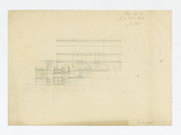 Pałac Namiestnikowski-projekt roboczy tarasów: pałacowego, górnego i średniego, widok, skan 1