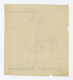 plan sytuacyjny parków Ujazdów i Łazienki z 1766 roku. Odrys, skan 1