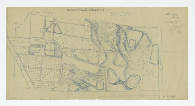 odrys planu sytuacyjnego z materiałów archiwalnych, skan 1
