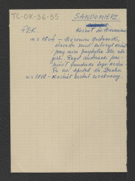 wypis z Podręczna Encyklopedia Kościelna, red. ks. Zygmunt Chełmicki, t. I-XLIV, Warszawa, 1904-1916 dot. zaistnienia kościoła i przytułku dla ubogich dzięki wsparciu starosty sandomierskiego Hieronima Gostomskiego ok. 1604 r. oraz przeniesienie funduszy tej placówki na szpital św. Ducha; wzmianka na temat rozebrania kościoła w 1816 r., skan 1