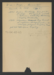 wypis z Sawicki T., 1928 dotyczący wzniesienia barokowego kościoła pod wezwaniem św. Andrzeja w 1640 roku, zniszczenia tego kościoła  w 1640 roku oraz zniszczenia go przez Napoleona w roku 1811        , skan 1