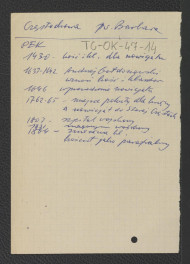 wypis z Podręczna Encyklopedia Kościelna, red. ks. Zygmunt Chełmicki, t. I-XLIV, Warszawa, 1904-1916 zawierający chronologię miejscowego klasztoru począwszy od 1430 r. kiedy to funkcjonował kościół i klasztor dla nowicjatu , skan 1