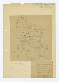 plan sytuacyjny klasztoru Paulinów według planu opracowanego przez A. Lűhe  - budowniczego /AGAD 467/ 21-20/, skan 1