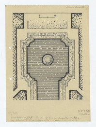 plan sytuacyjny basenu według planu F. Placidiego 1775, skan 1