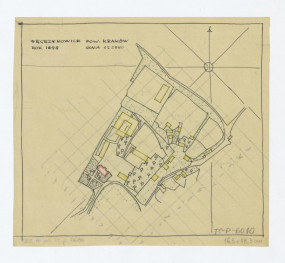 plan sytuacyjny majatku - stan z roku 1848, skan 1