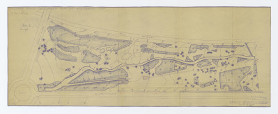 plan sytuacyjno - wysokościowy terenu. Napisy: ZAKOPANE . OBOZOWISKO. PLAN SYTUACYJNO - WYSOKOŚCIOWY TERENU, skan 1