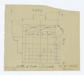 Villa D'este - schemat planu sytuacyjnego, skan 1