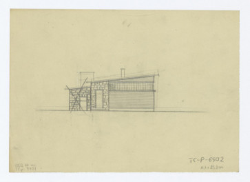 projekt, elewacja boczna, skan 1