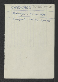 wzmianka na temat cmentarza ewangelickiego w Robaczynie z 1789 roku oraz analogicznego w Śmigielu z drugiej połowy XVI wieku , skan 1