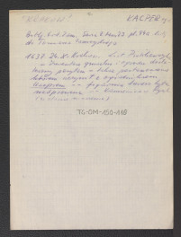 wypis z listu do Tomasza Zamoyskiego z 24 października 1637 r. (Biblioteka Ordynacji Zamoyskiej, seria 2, t. 23, pl. 94a wzmiankujący ogrodnika Kaspra), skan 1