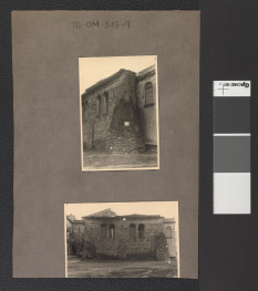 fragmenty zabudowy synagogi nowomiejskiej w stanie ruiny, skan 1