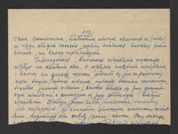 odsyłacz do Kwestionariusza Ministerstwa Kultury i Sztuki z 1957 r. wzmiankujący miejski szpital, powierzchnie, drzewostan etc., skan 2