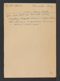 wypis ze Sprawozdania Wydziału Kultury Województwa Pomorsko-Zachodniego z 4 stycznia 1946 roku dotyczący zabytkowego ratusza, skan 1