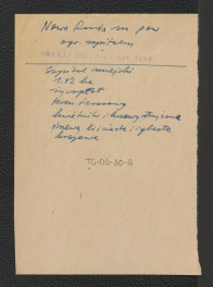 wypis z kwestionariusza Ministerstwa Kultury i Sztuki z 1957 roku, skan 1