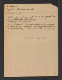 wypis z Kawecki S., s. 55 dotyczący miejscowego pałacyku letniego oraz ogrodu, skan 1