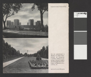 widok na miejscowe jeziora (wycinek z niemieckojęzycznej publikacji zawierającej reprodukcje dwubarwnych fotografii), skan 2