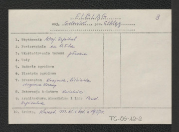 wypis z kwestionariusza Ministerstwa Kultury i Sztuki z 1957 roku, skan 1