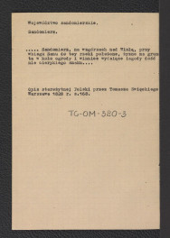wypis z Opisu Starożytnej Polski przez Święckiego (Warszawa 1928, strona 168), skan 1