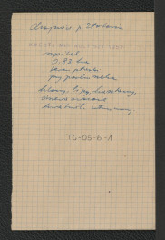 wypis z kwestionariusza Ministerstwa Kultury i Sztuki z 1957 roku, skan 1