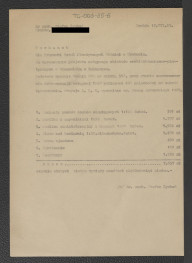rachunek z dnia 17 lipca 1961 r. wystawiony przez dr. arch. Stefana Żychonia dla Pracowni Sztuk Plastycznych w Krakowie za opracowanie wstępnego projektu obiektów architektoniczno-plastycznych w Obozowisku w Zakopanem, skan 1