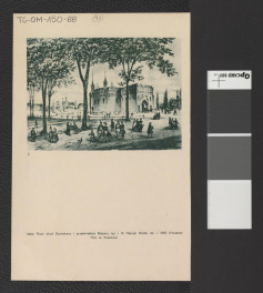 karta z publikacji tematycznej zawierającej reprodukcję litografii autorstwa Henryka Waltera (z ok. 1863 r.) przedstawiającej aleję plant obok Barbakanu i Kleparza; ponadto reprodukcja płótna Teodora Baltazara Stachiewicza przedstawiająca widok plant od przedmieścia Wesoła z pamiątkowym wiązem (tzw. "drzewem wolności"), skan 1
