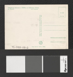 zabytkowa karczma z XVIII wieku w Zubrzycy Górnej na Orawie (fotografia dwubarwna w formie pocztówki) , skan 2