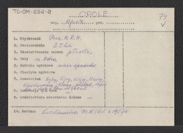wypis z kwestionariusza Ministerstwa Kultury i Sztuki z 1957 roku, skan 1