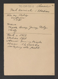 wypisy z Akt Województwa Śląskiego (Konserwator) z 14 kwietnia 1930 r. dotyczące skweru na placu przy Straży Pożarnej, skweru na Placu Wagnera, zieleńca przy ul. Moniuszki, parku na Górze Redutowej, parku hutniczego, parku Kościuszki oraz stadionu, skwerów przy Placu św. Józefa, Mickiewicza, Matejki, a także przy rynku; ponadto park skarboferny oraz przy ul. Urbanowicza, skan 7