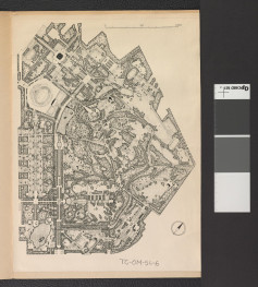 nadbitka karty z Ciołek G., Ogrody polskie, Warszawa 1954, s. 287 przedstawiająca plan wspomnianego parku według projektu Władysława Niemca z zespołem, skan 2