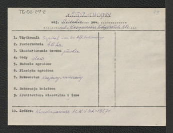 wypis z kwestionariusza Ministerstwa Kultury i Sztuki z 1957 roku, skan 3