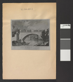 reprodukcja ryciny sporządzonej prawdopodobnie przez J. Palsiniego na podstawie rysunku hr. Konstancji Raczyńskiej przedstawiająca most na rzece Prośnie, skan 1