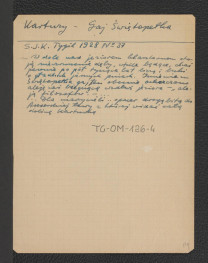 wypis z S.J.K. „Tygodnika Ilustrowanego”, nr 37 (1928) wzmiankujący dęby nad miejscowym jeziorem, skan 1